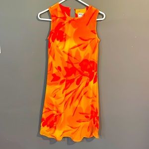 Orange floral dress